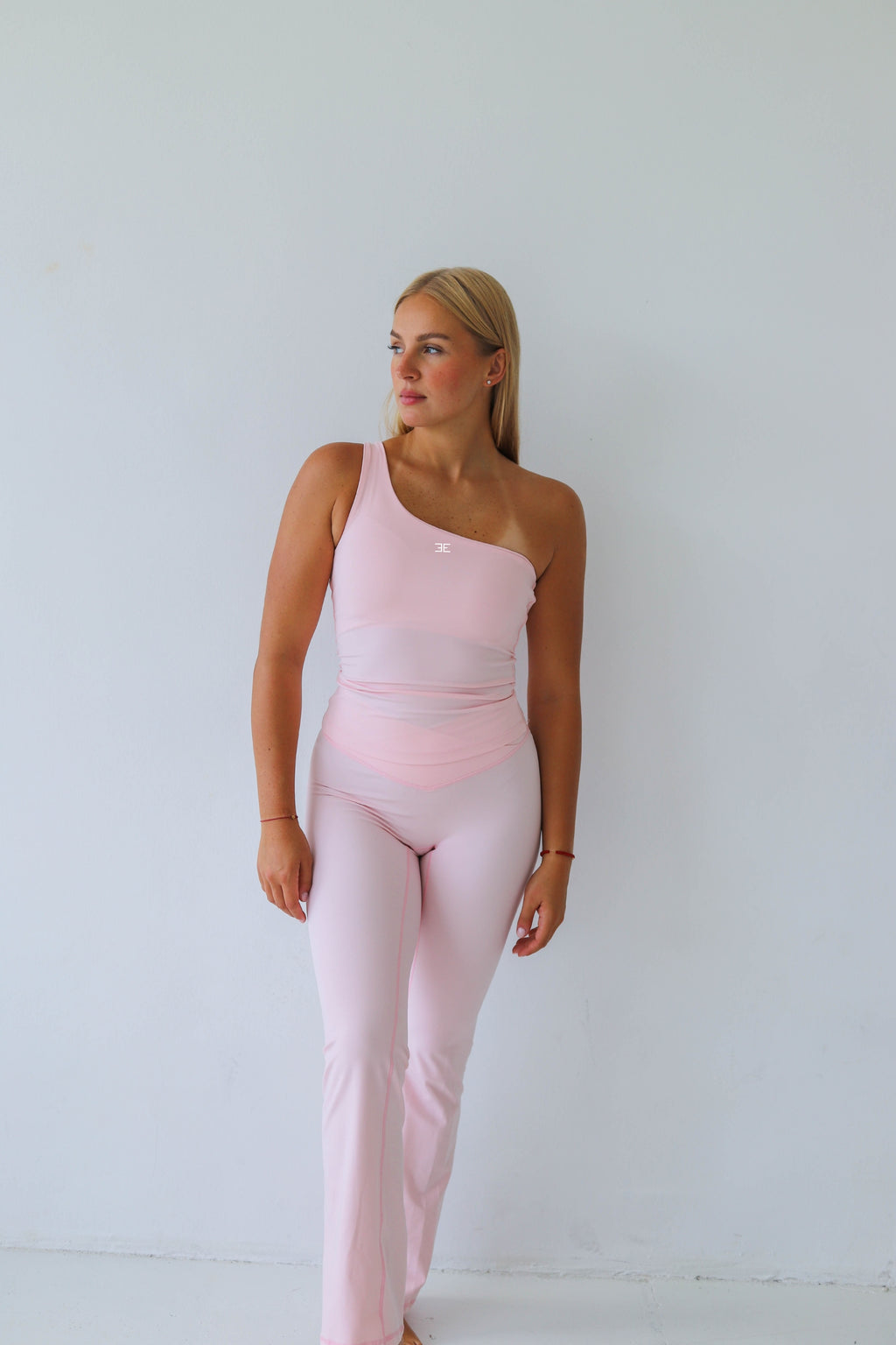 Second Skin One Shoulder Pilates Top Soft Pink