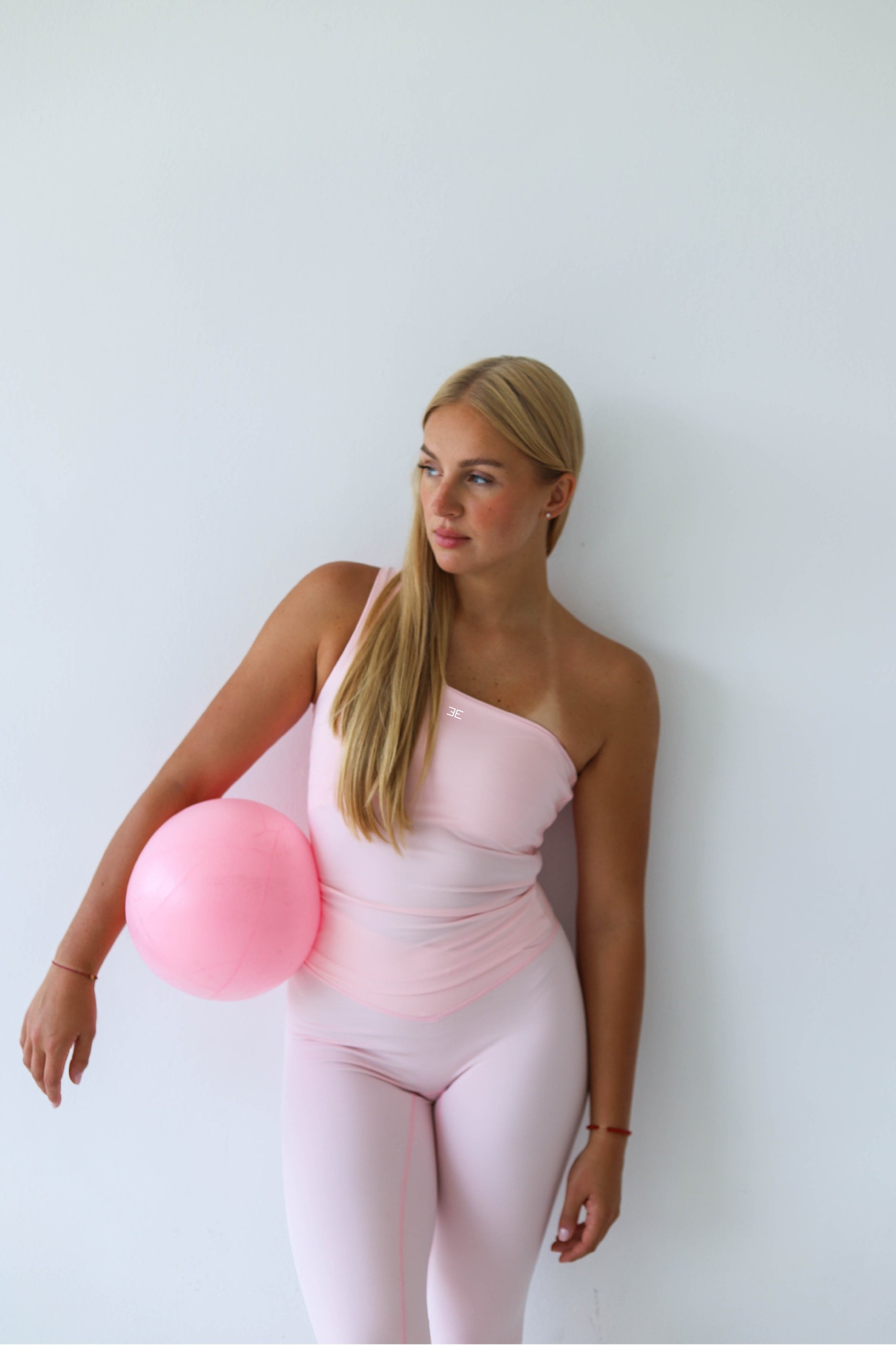 Second Skin One Shoulder Pilates Top Soft Pink