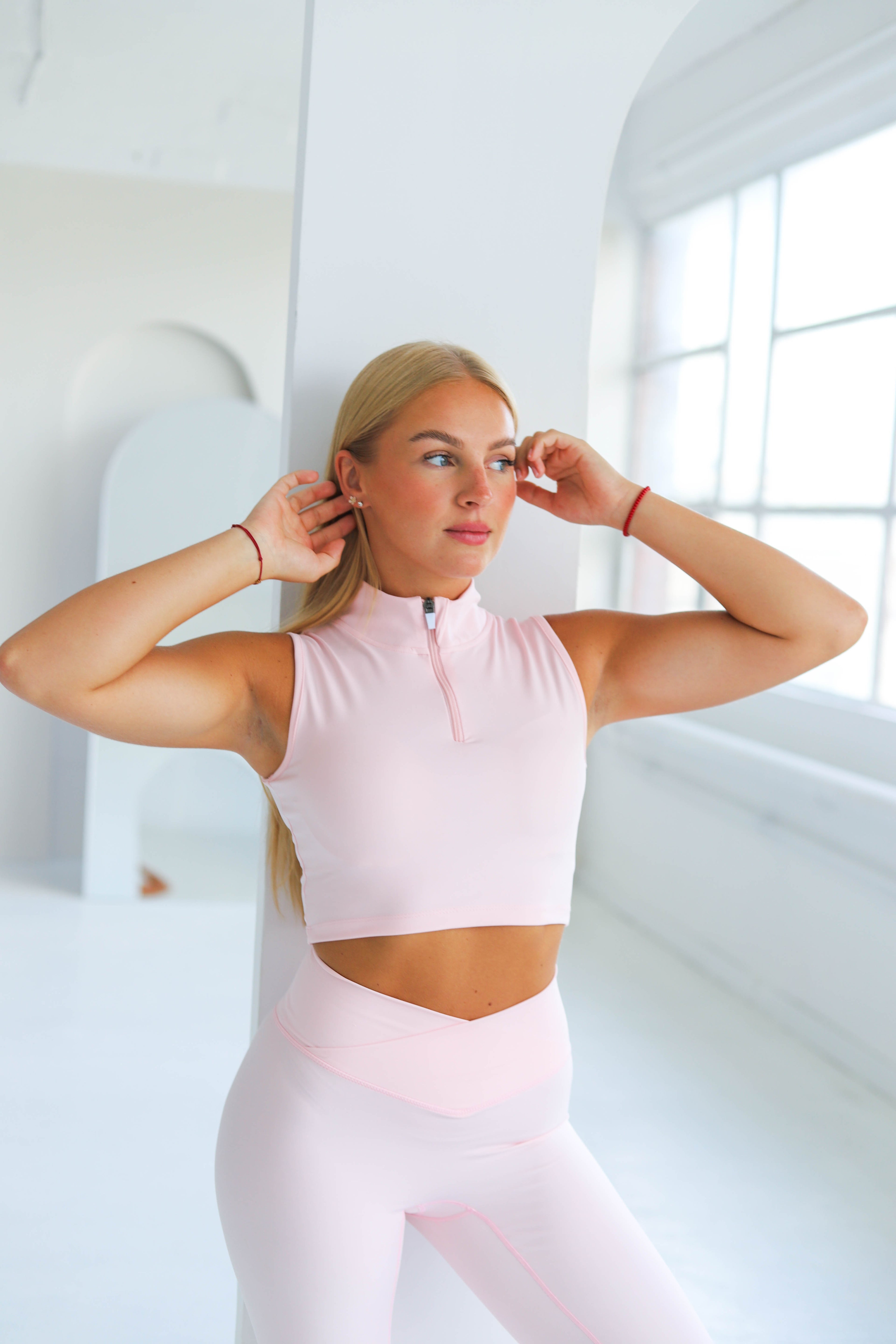 Second Skin Soft Pink High Waist V-Rise Pilates Leggings